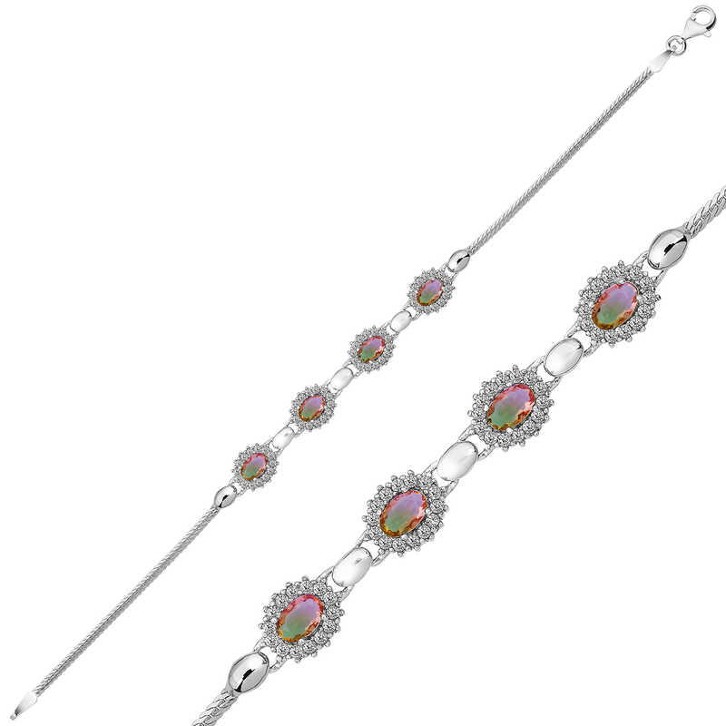 Silver Zultanite Stone Bracelet