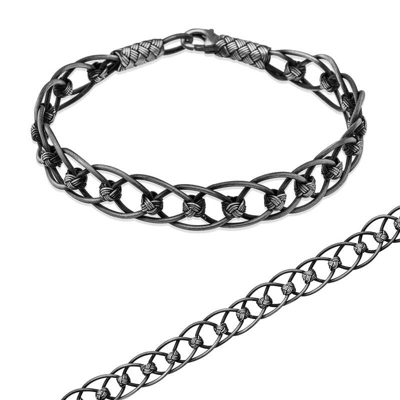 Hand-wrapped Kazaziye Unisex Bracelet with Silver Ball