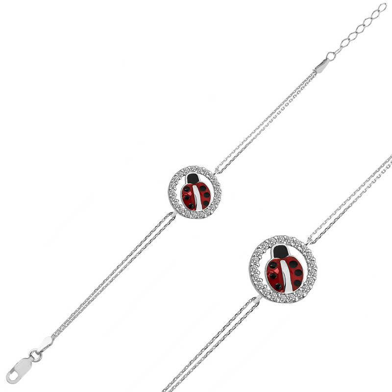 Silver Ladybug Women’s Bracelet