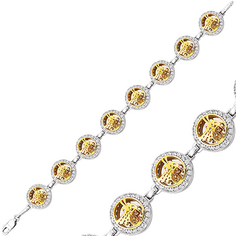 Silver Round Tughra Women’s Bracelet