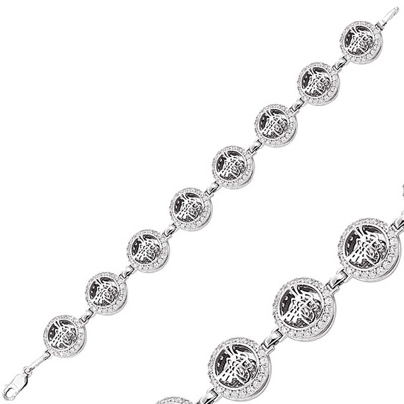 Silver Round Tughra Women’s Bracelet