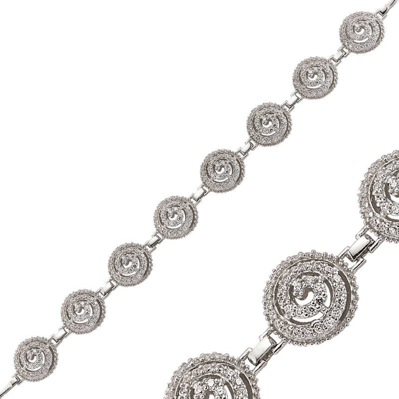 Silver White Stone Women’s Bracelet