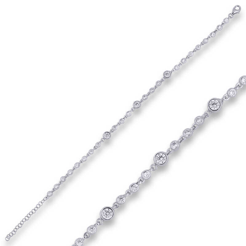 Silver Zircon Stone Women’s Bracelet