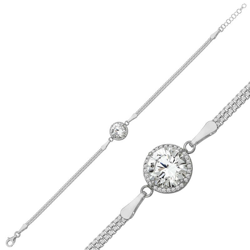 Silver Solitaire Women’s Bracelet