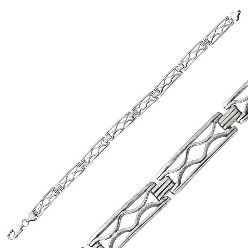 Silver Oxidized Men’s Bracelet