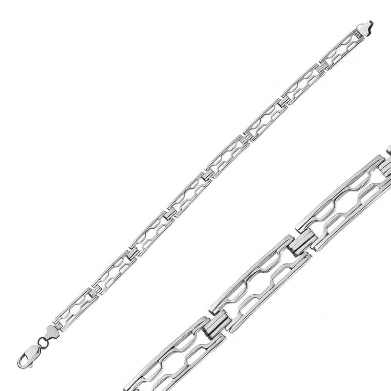 Silver Oxidized Men’s Bracelet