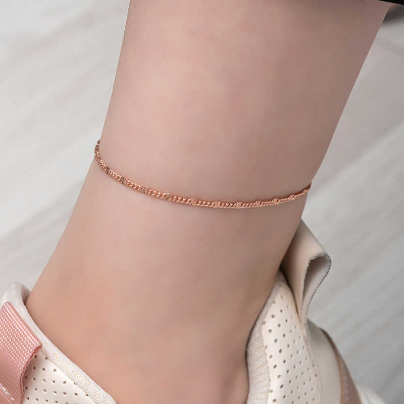 Silver Rose Pen Anklet