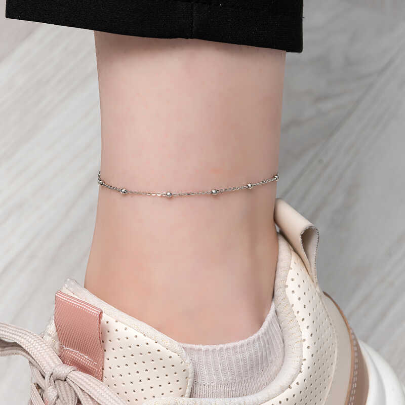 Silver Ball Chain Anklet