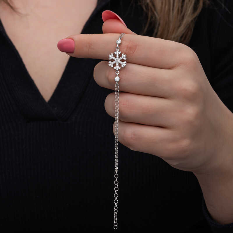 Silver Snowflake Women’s Bracelet