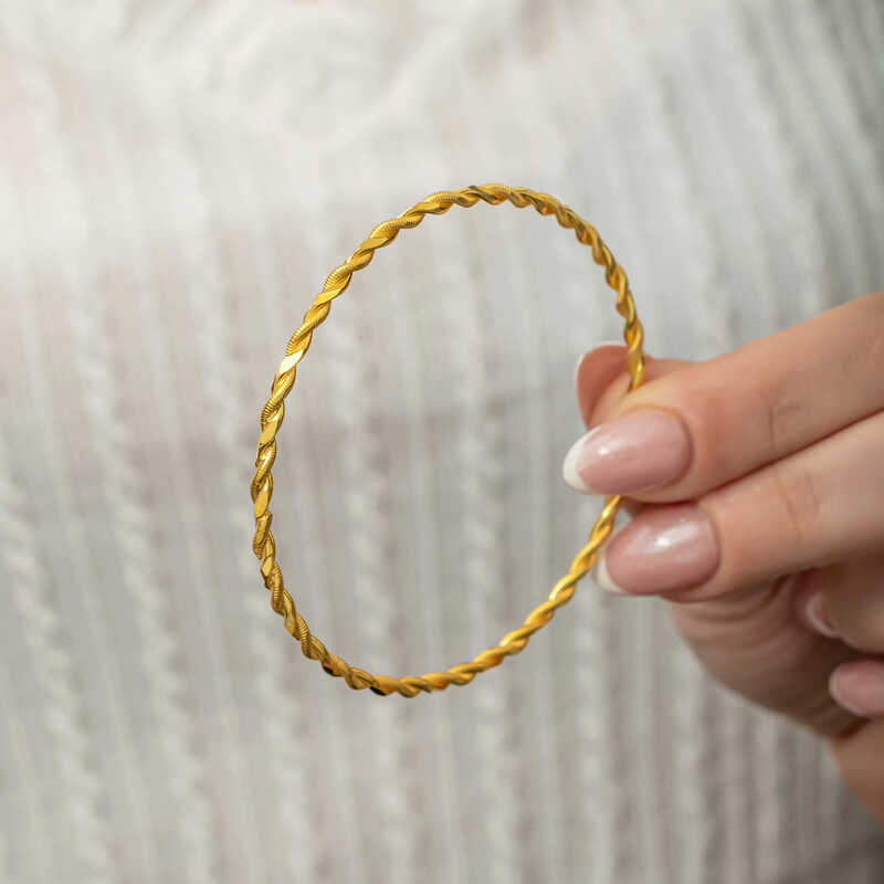 Silver Gold Double Twist Women’s Bracelet