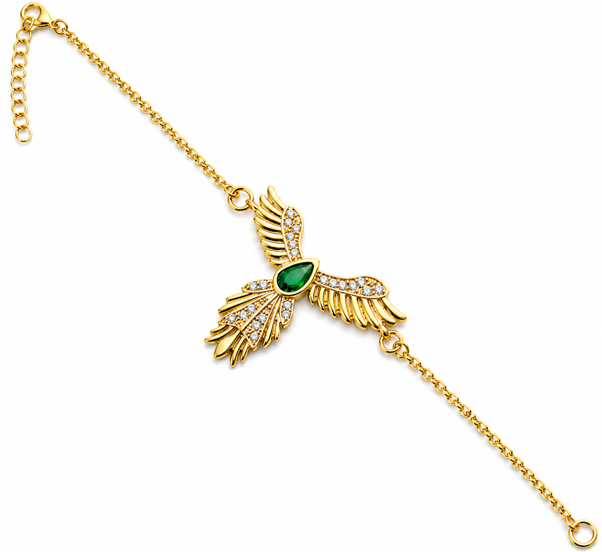 925 Sterling Silver Gold Plated Phoenix Bracelet for Women