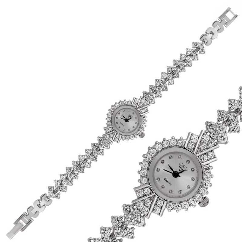 Silver Zircon Stone Women’s Watch