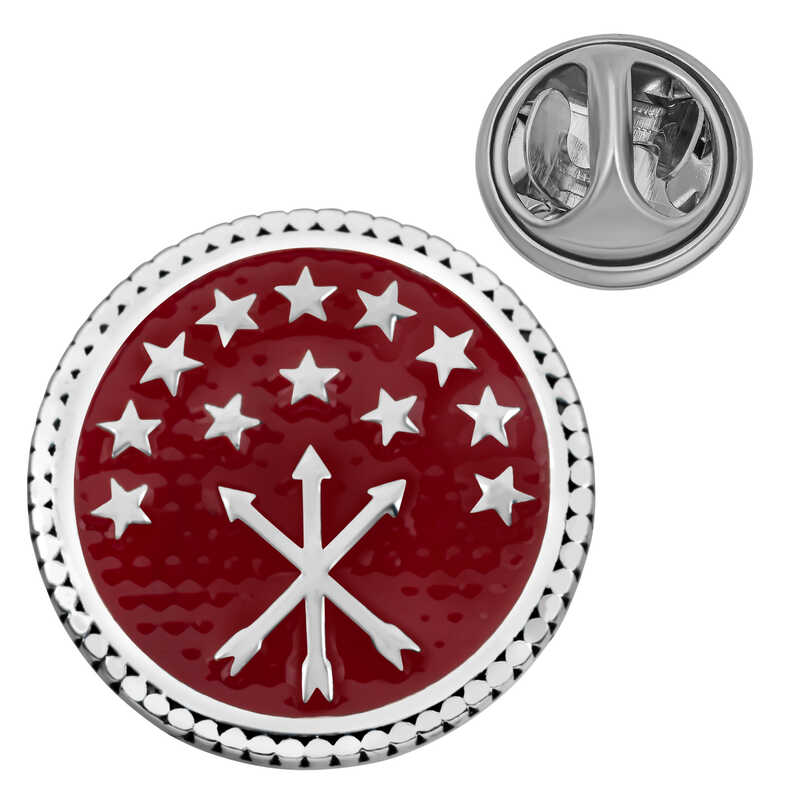 Silver Circassian Flag Badge