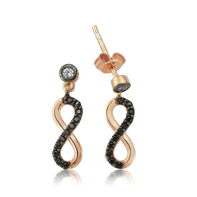 Silver Infinity Stud Earrings