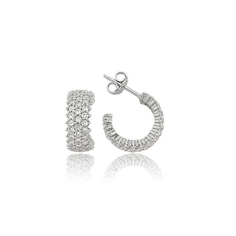 Silver Full Circle Earrings