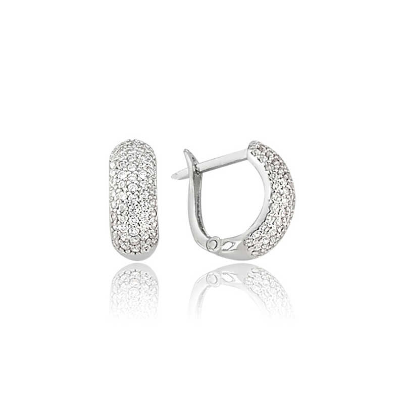 Silver Full Circle Earrings