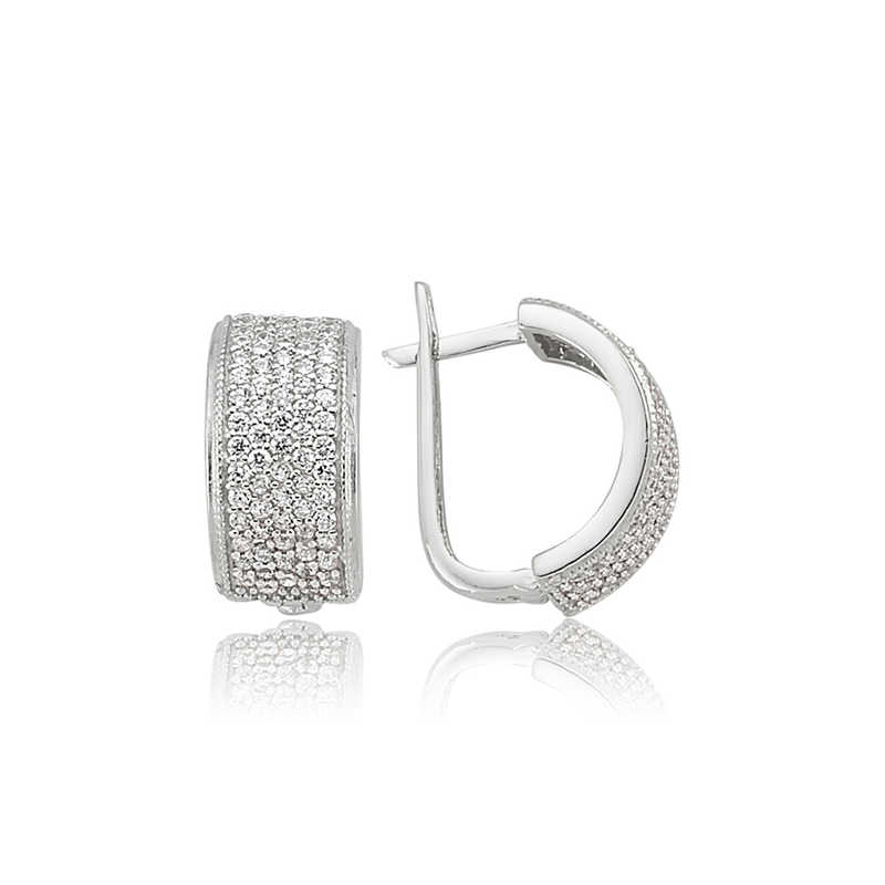 Silver Full Circle Earrings