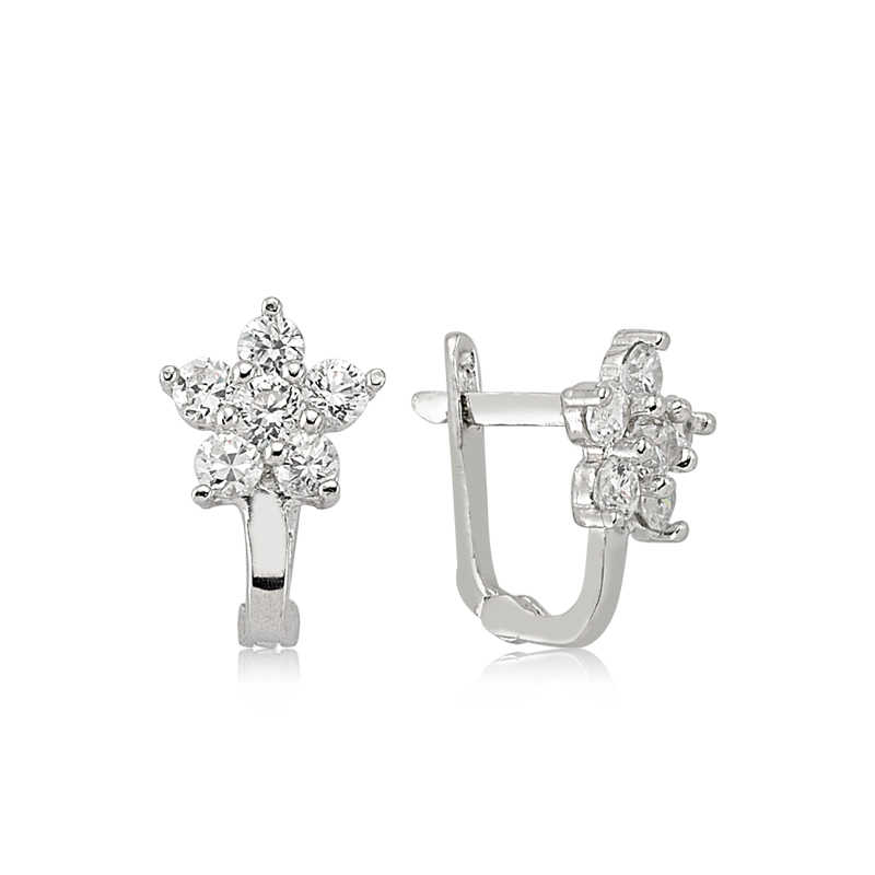 Silver Flower Earrings