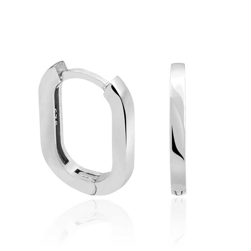 Silver Stoneless J Women’s Earrings