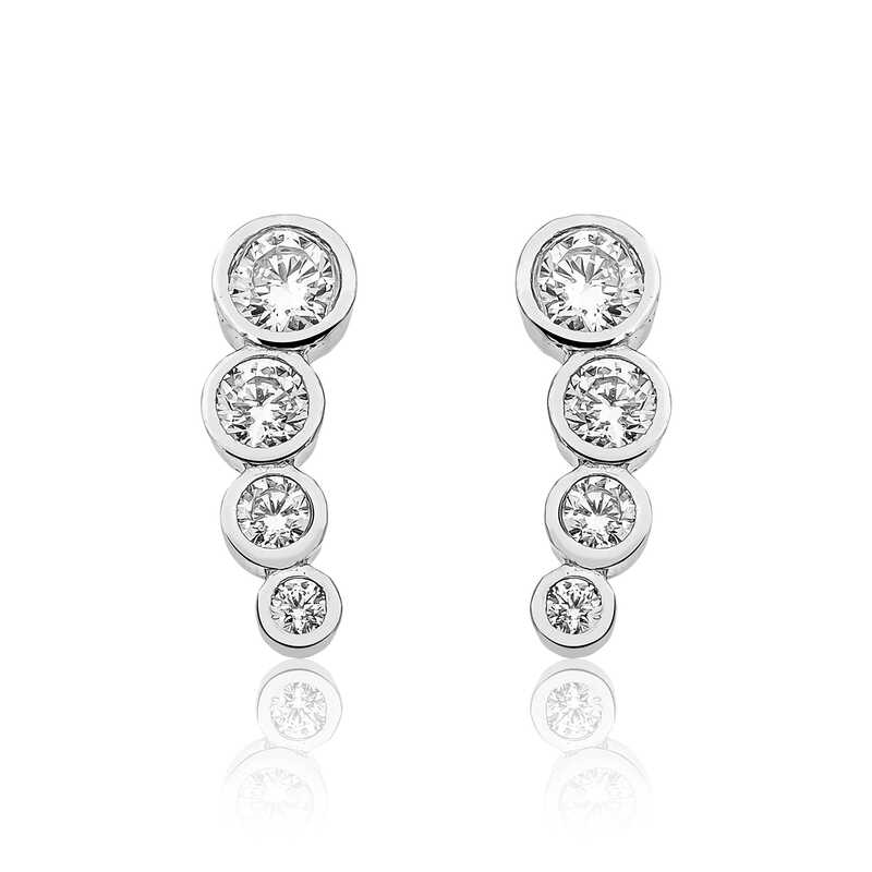 Silver 4 Stone Women’s Earrings