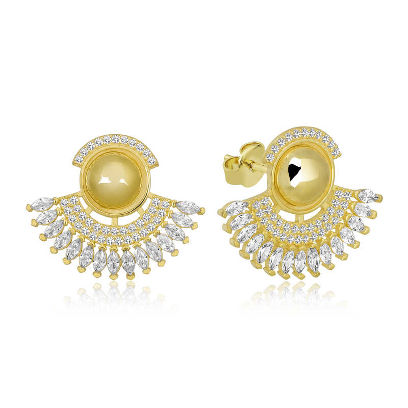Silver Zircon Stone Women’s Earrings