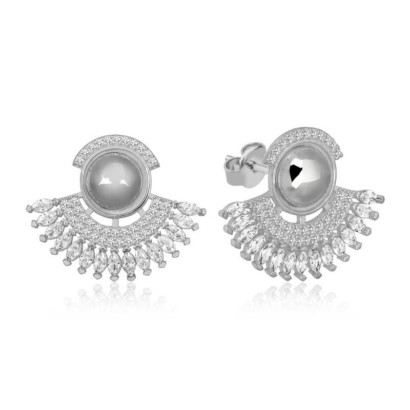 Silver Zircon Stone Women’s Earrings