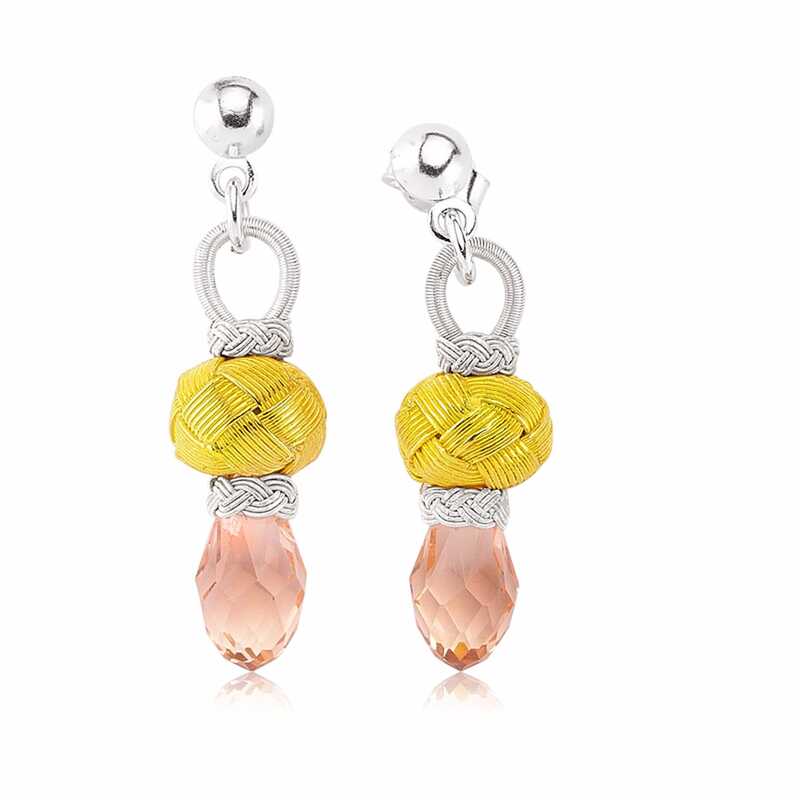 Silver Pink Stone Kazaz Women’s Earrings