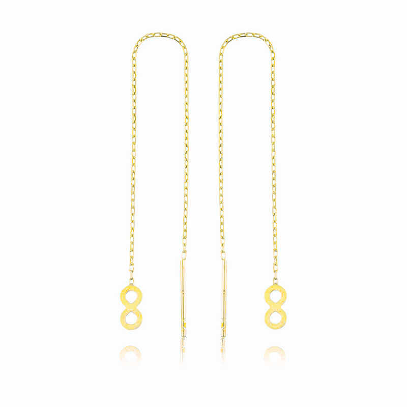 Silver Chain Infinity Earrings