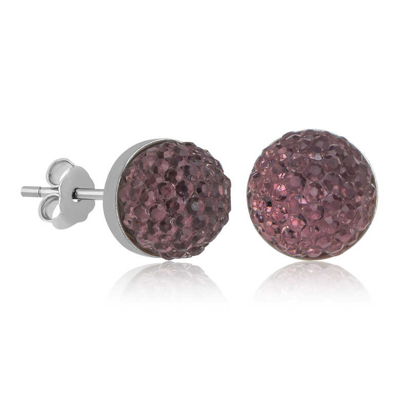 Silver Crystal Stud Women’s Earrings