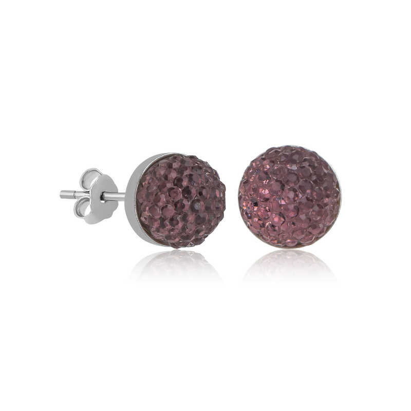 Silver Crystal Stud Women’s Earrings