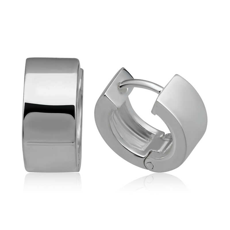 Silver Hoop Men’s Earrings