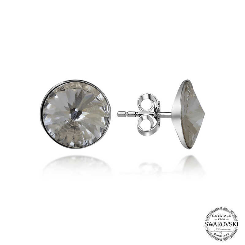 Swarovski Crystal Stone Silver Stud Women’s Earrings