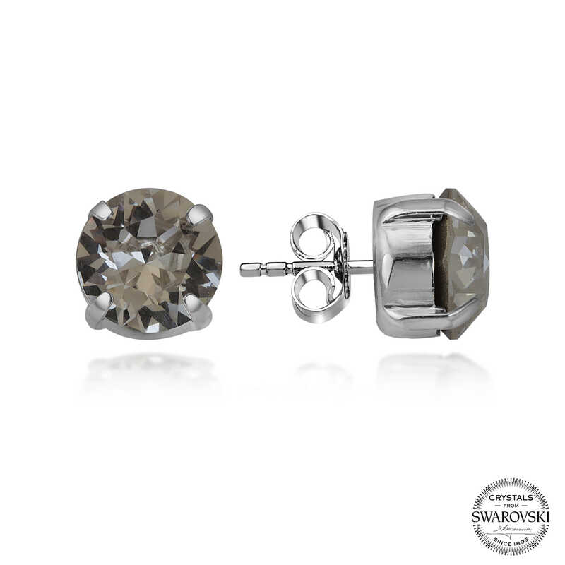 Swarovski Crystal Stone Silver Stud Women’s Earrings