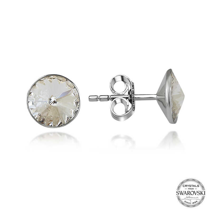 Swarovski Crystal Stone Silver Stud Women’s Earrings