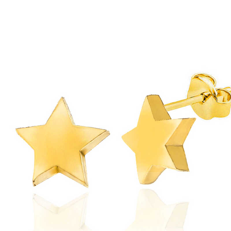 Silver Gold Star Stud Women’s Earrings