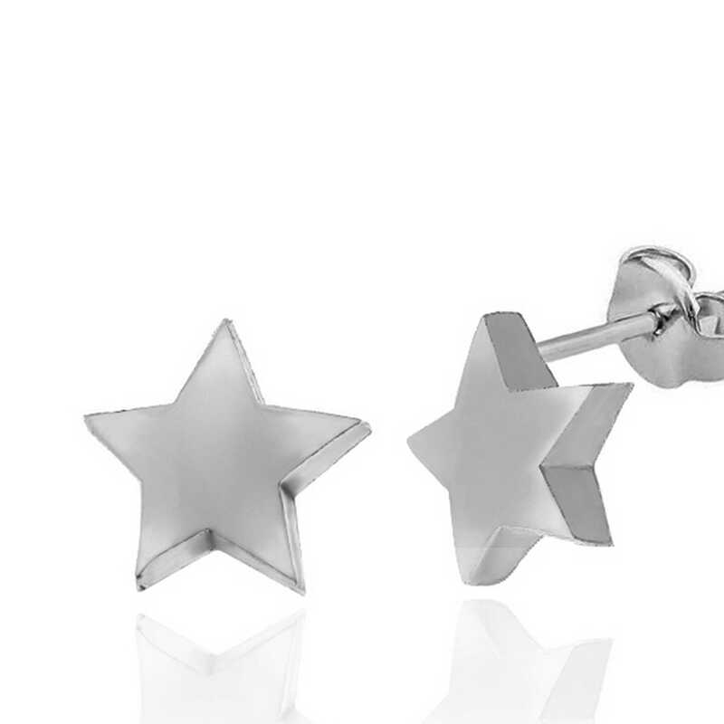 Silver Star Stud Women’s Earrings