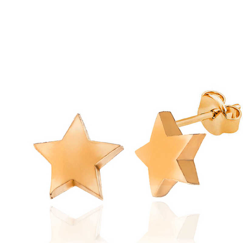 Silver Rose Star Stud Women’s Earrings