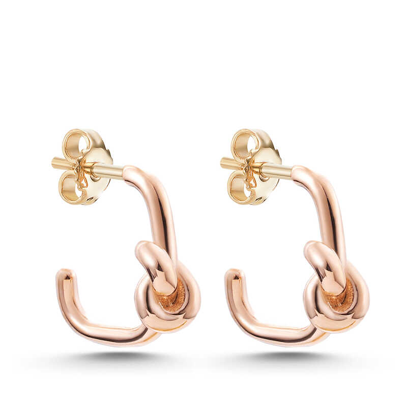 Silver Rose Knot Women’s Earrings