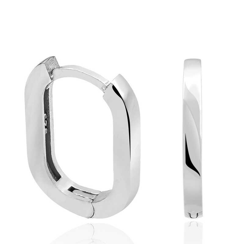 Silver Stoneless J Women’s Earrings