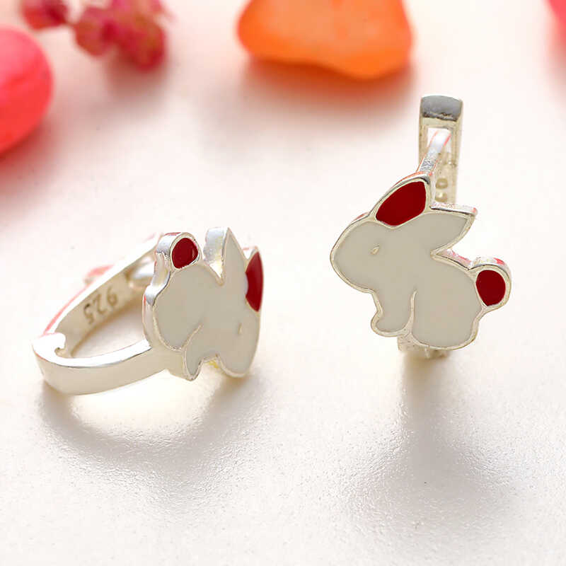 Silver Tavşan Kids' Earrings
