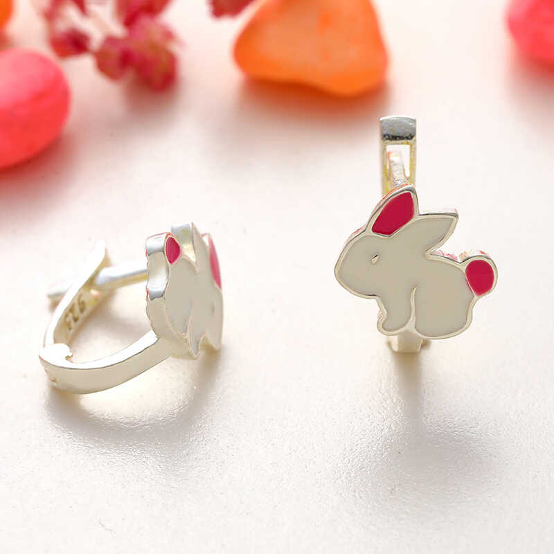 Silver Tavşan Kids' Earrings
