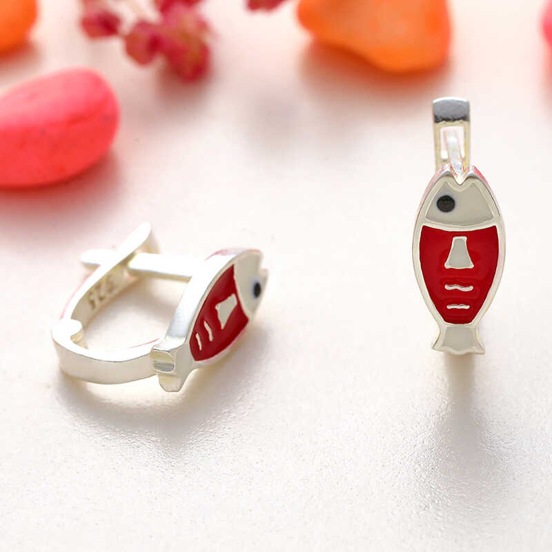 Silver Fish Kids' Earrings