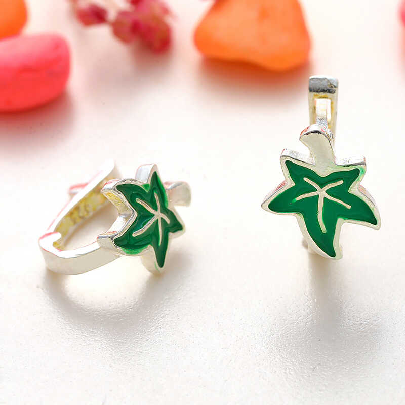 Silver Çınar Yaprağı Kids' Earrings