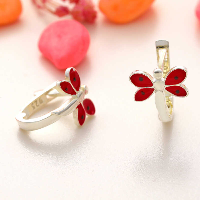 Silver Dragonfly Kids' Earrings