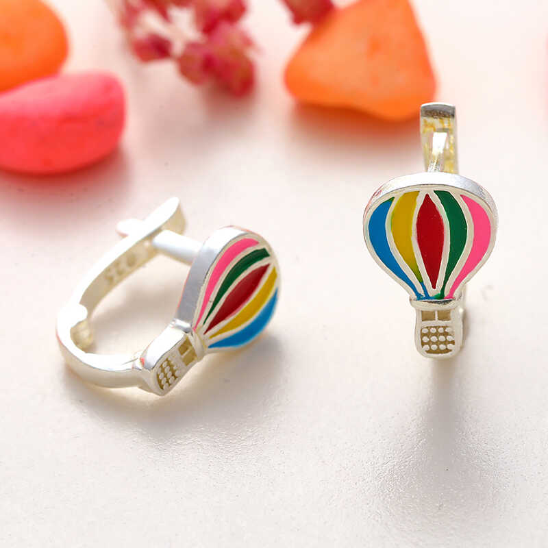 Silver Kapadokya Balon Kids' Earrings