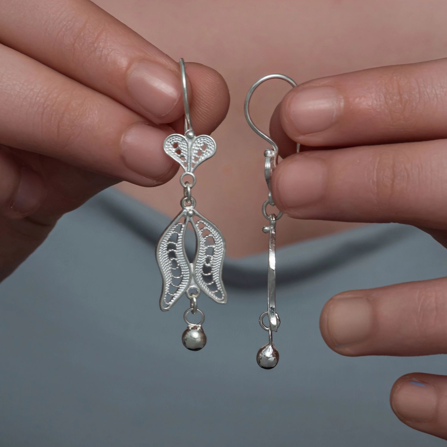 Silver 925 Tulip Filigree Women’s Earring