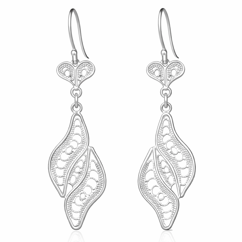 Silver 925 Filigree Earring