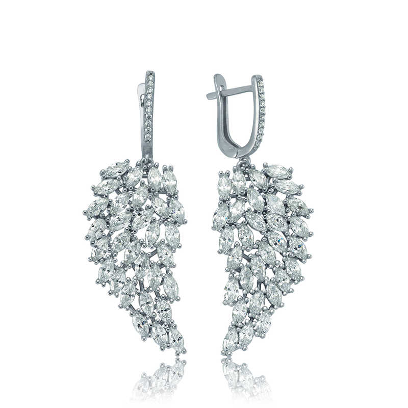 Silver Angel Wing Earrings
