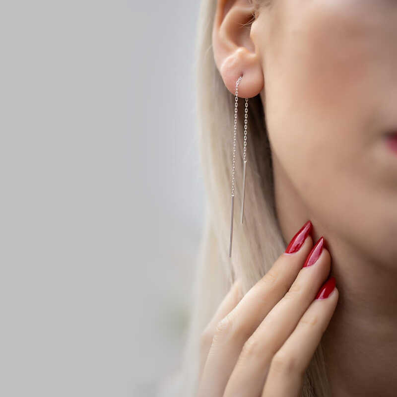 Silver Chain Earrings