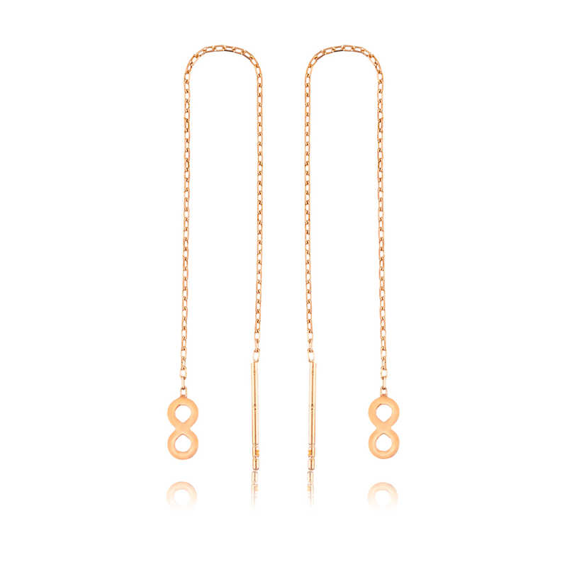 Silver Chain Infinity Earrings